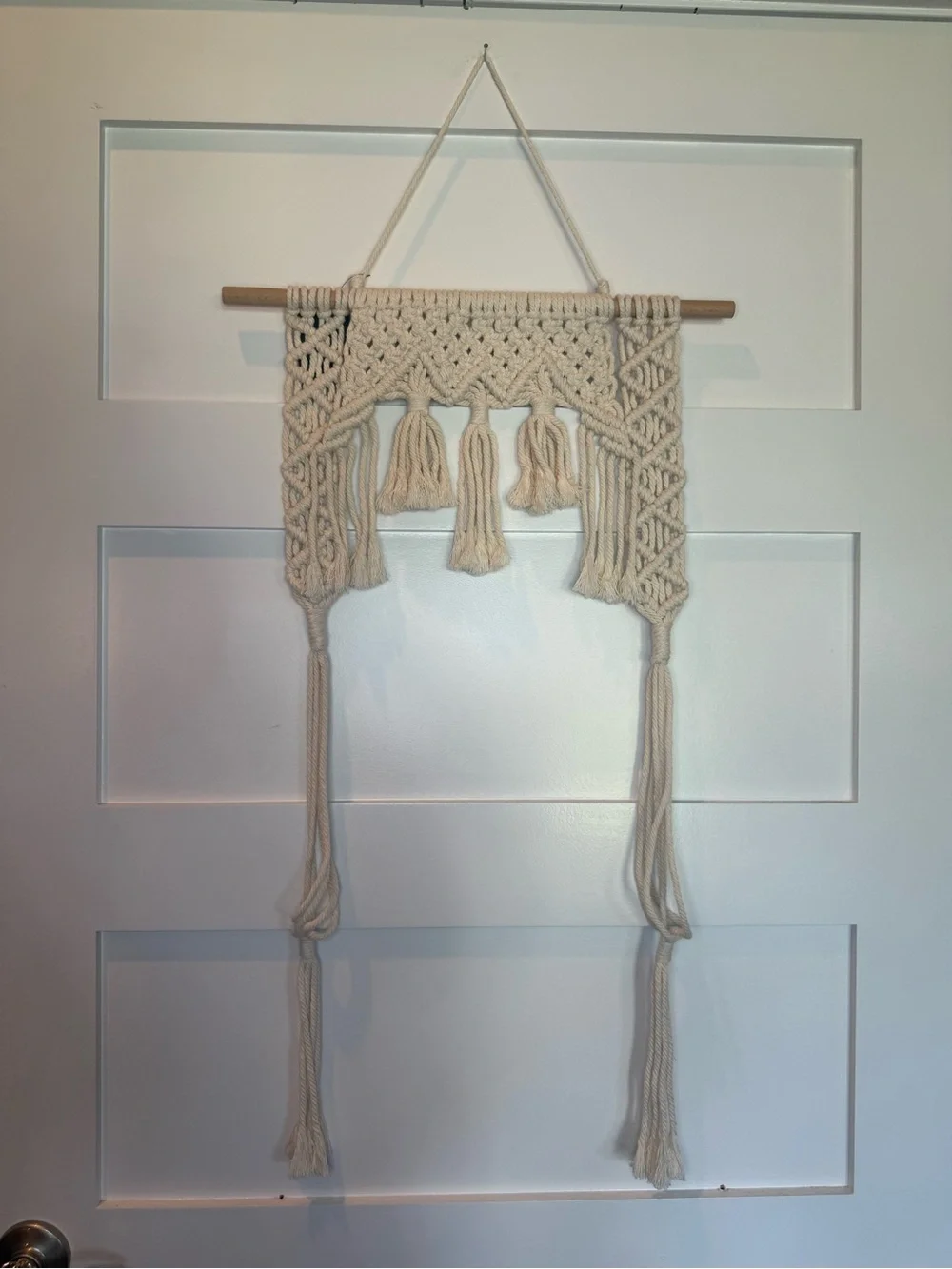 Handmade Cream Macrame Wall Hanging